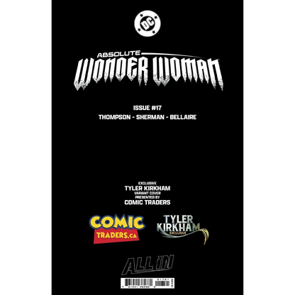 Tyler Kirkham exclusive variant of Absolute Wonder Woman #17 black cover