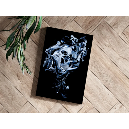 Insigne Aluminum Prints with Swirling Silver Abstract Design | Modern Wall Art Decor | vintageantiquesgifts.com