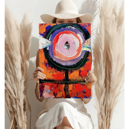 Vibrant Concentric Circles Insigne Aluminum Prints | Contemporary Home Wall Art | vintageantiquesgifts.com