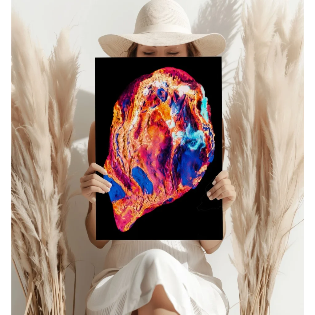Swirling Colors Insigne Aluminum Print for Bold Modern Walls | Contemporary Home Wall Art | vintageantiquesgifts.com