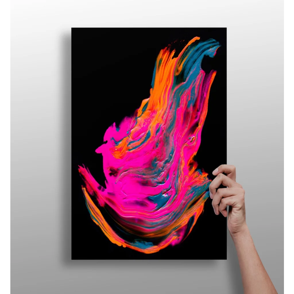 Neon Swirl Insigne Aluminum Print Electrifies Your Walls | Insigneart USA | vintageantiquesgifts.com