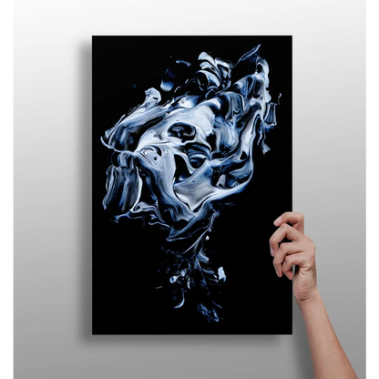 Insigne Aluminum Prints with Swirling Silver Abstract Design | Insigneart USA | vintageantiquesgifts.com