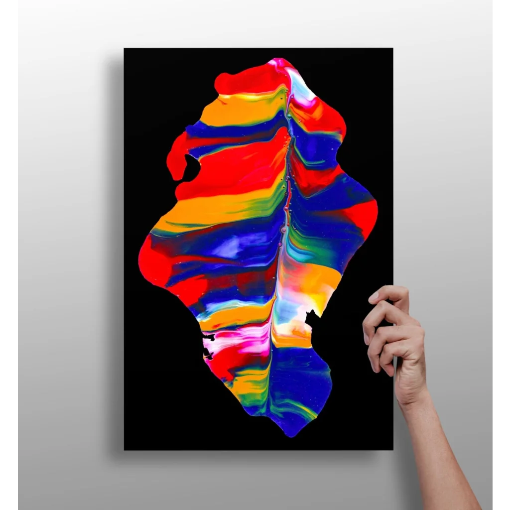 Insigne Aluminum Print Swirling Rainbow Abstract Wall Art | Insigneart USA | vintageantiquesgifts.com