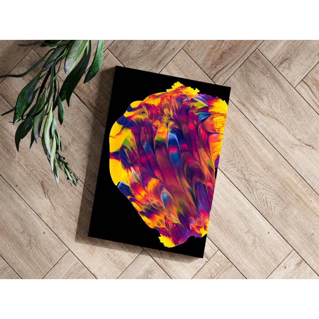 Cosmic Swirl Insigne Aluminum Print Bursting with Color | Modern Wall Art Decor | vintageantiquesgifts.com