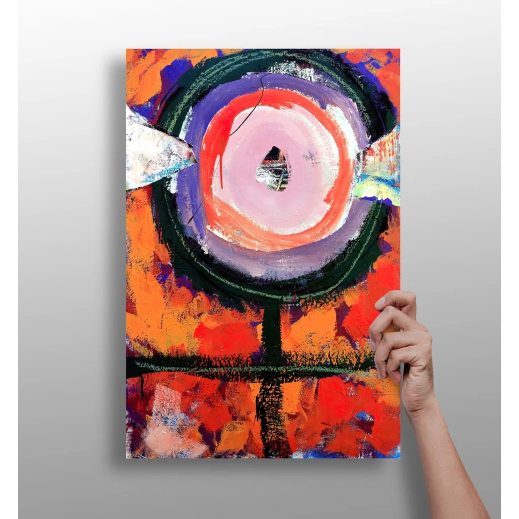 Vibrant Concentric Circles Insigne Aluminum Prints | Insigneart USA | vintageantiquesgifts.com