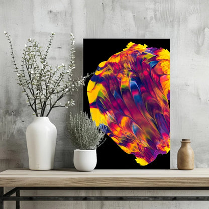 Cosmic Swirl Insigne Aluminum Print Bursting with Color | Glass Wall Art Print | vintageantiquesgifts.com