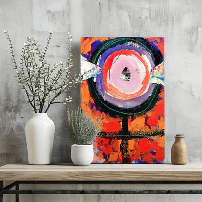 Vibrant Concentric Circles Insigne Aluminum Prints | Glass Wall Art Print | vintageantiquesgifts.com