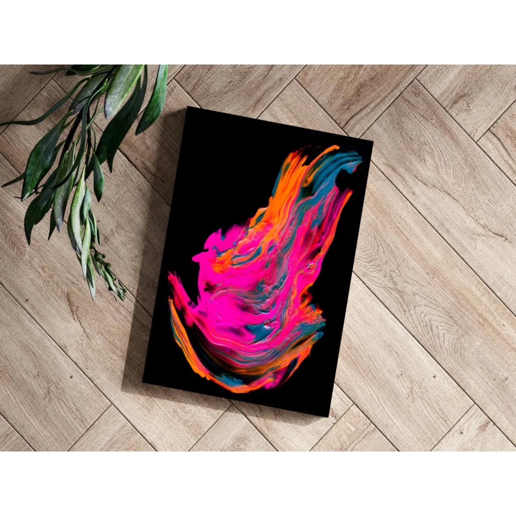 Neon Swirl Insigne Aluminum Print Electrifies Your Walls | Modern Wall Art Decor | vintageantiquesgifts.com