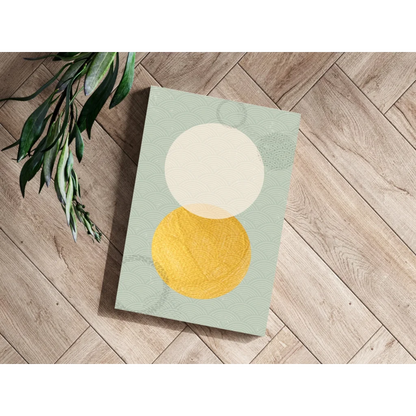 Stunning gold and cream circles on insigne aluminum print