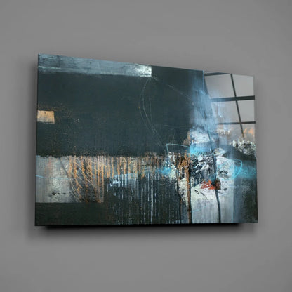 Bold Abstract Canvas Wall Art with Metallic Gold Accents | Glass Wall Art Print | vintageantiquesgifts.com