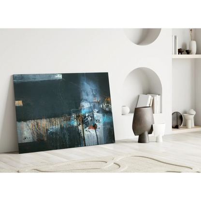 Bold Abstract Canvas Wall Art with Metallic Gold Accents | Modern Wall Art Decor | vintageantiquesgifts.com