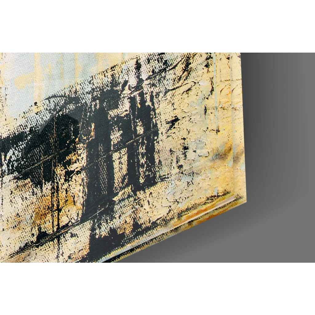 Stunning teal abstract canvas wall art with textured brushstrokes