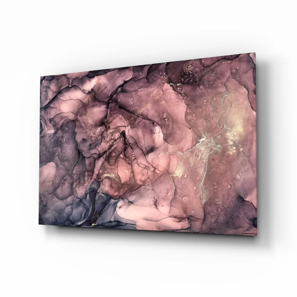 Swirling Purple Rose Gold Abstract Canvas Wall Art | Insigneart USA | vintageantiquesgifts.com