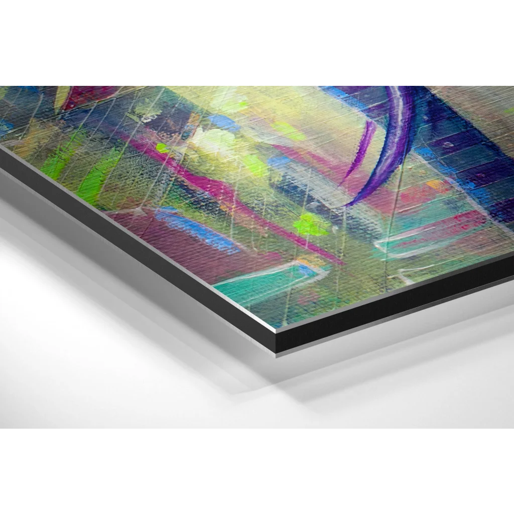 Glass Wall Art Abstract Elephant Brushed Aluminium Dibond Wall Art