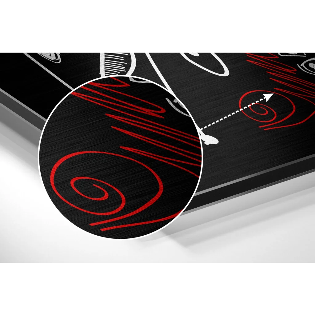 Abstract Faces Brushed Aluminium Dibond Wall Art