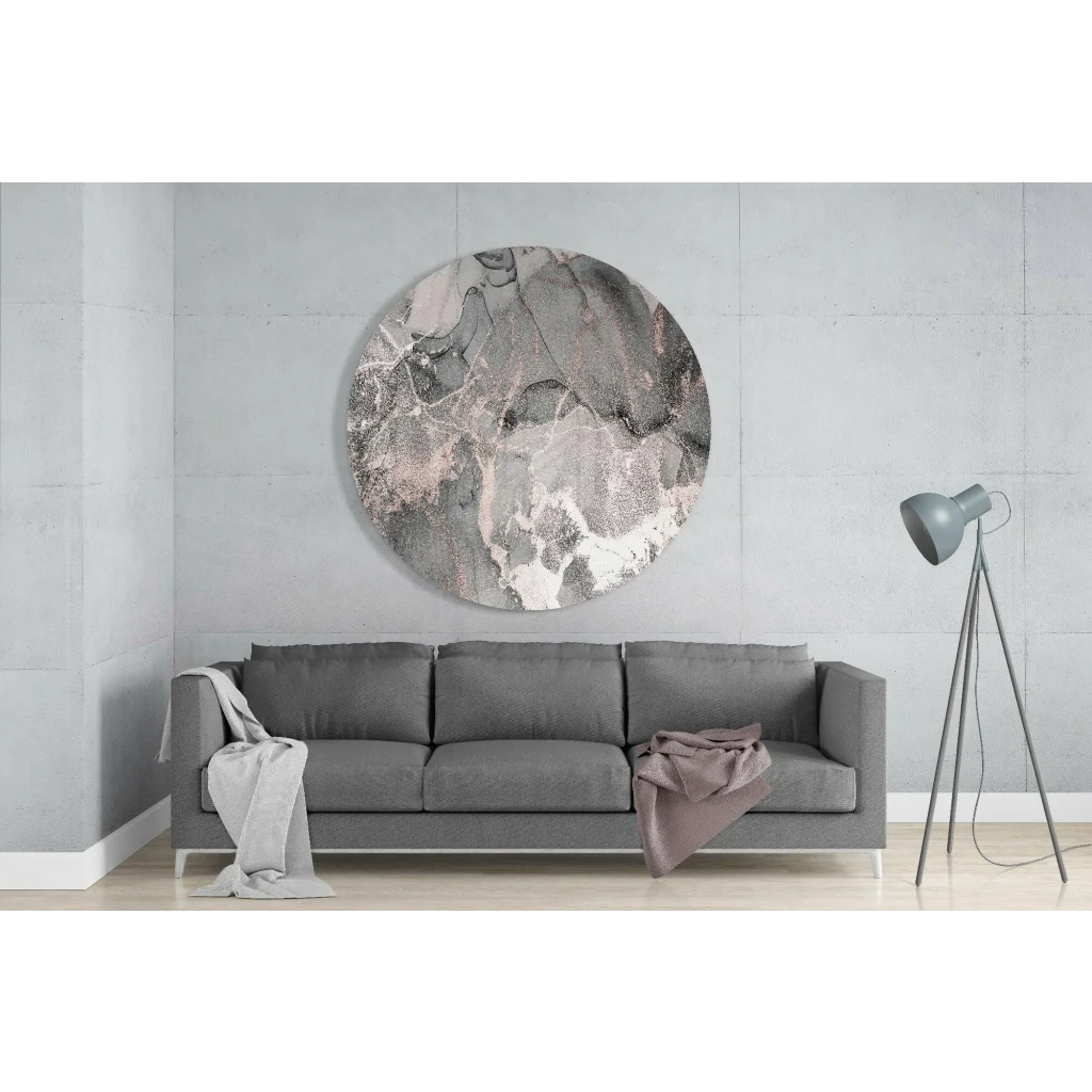Swirling Rose Gold Tempered Glass Art for Modern Homes | Modern Wall Art Decor | vintageantiquesgifts.com