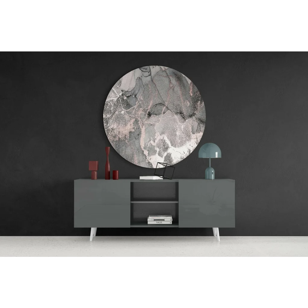 Swirling Rose Gold Tempered Glass Art for Modern Homes | Contemporary Home Wall Art | vintageantiquesgifts.com