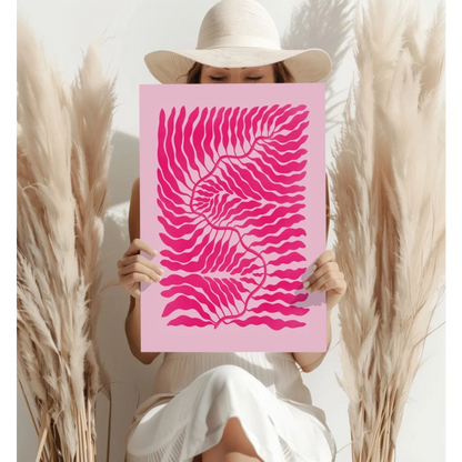 Bold Pink Zebra Insigne Aluminum Print | Contemporary Home Wall Art | vintageantiquesgifts.com