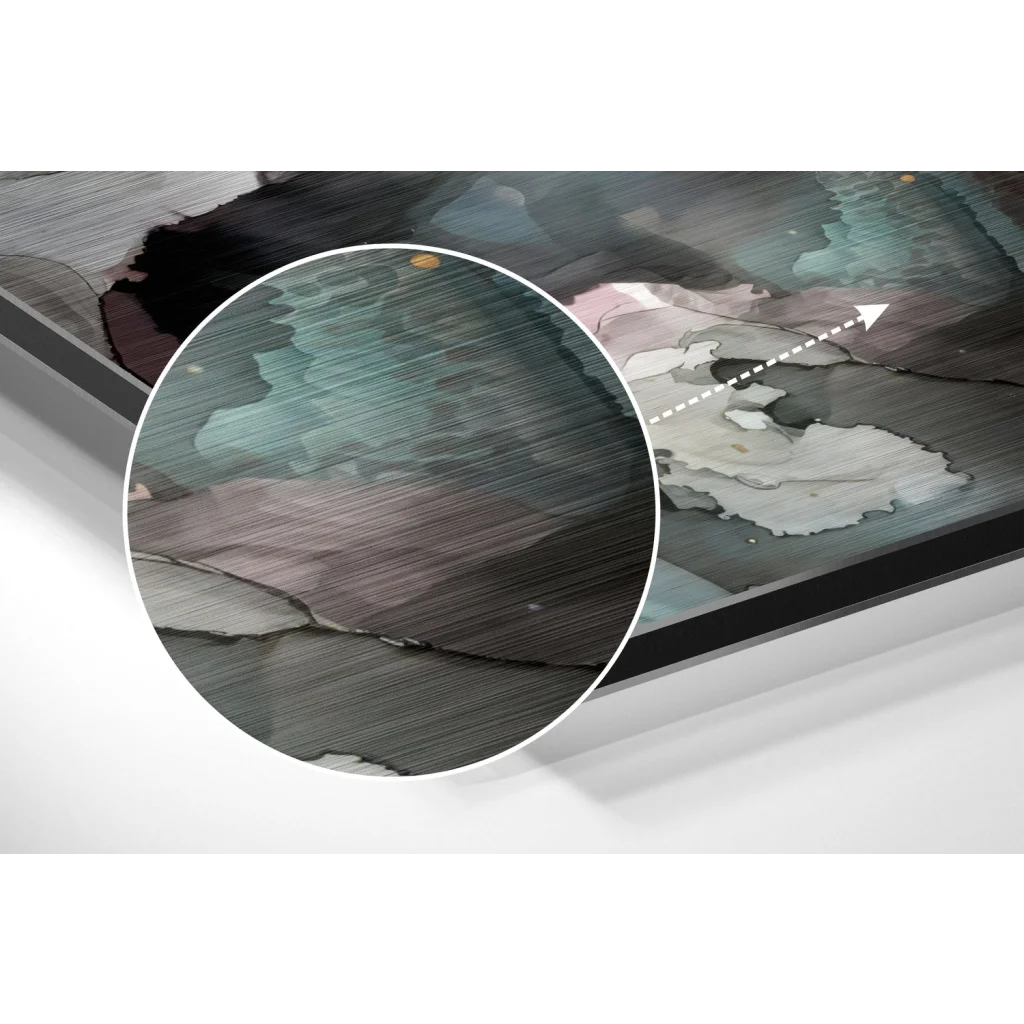 glass wall art Abstract Flower Brushed Aluminium Dibond Wall Art