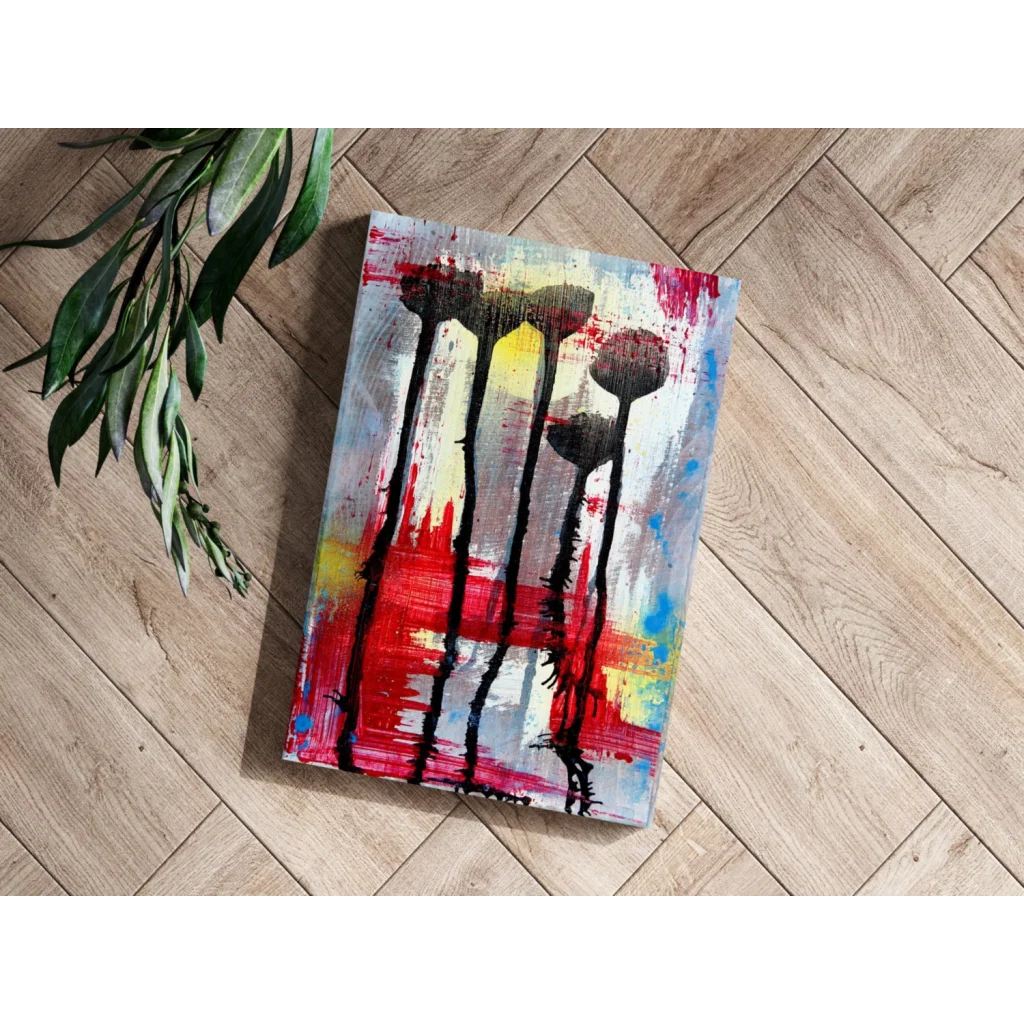 Bold Floral Insigne Aluminum Print in Vibrant Colors | Modern Wall Art Decor | vintageantiquesgifts.com