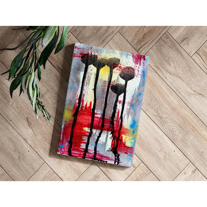 Bold Floral Insigne Aluminum Print in Vibrant Colors | Modern Wall Art Decor | vintageantiquesgifts.com