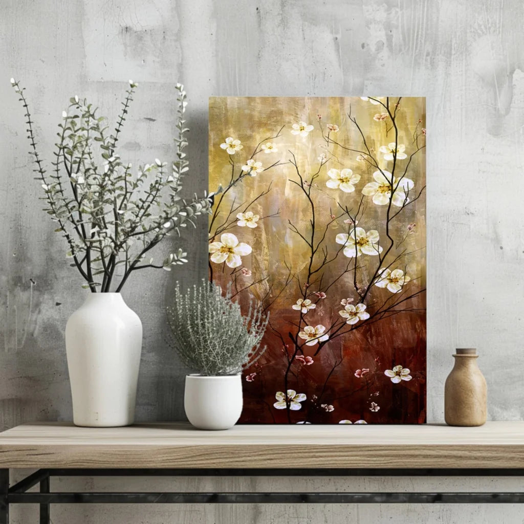 White Blossom Insigne Aluminum Prints Transform Any Room | Glass Wall Art Print | vintageantiquesgifts.com