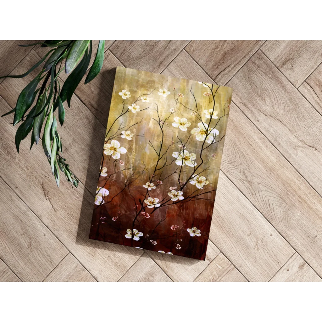 White Blossom Insigne Aluminum Prints Transform Any Room | Modern Wall Art Decor | vintageantiquesgifts.com