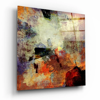 Fiery Abstract Canvas Wall Art with Bold Textured Brushstrokes | Insigneart USA | vintageantiquesgifts.com