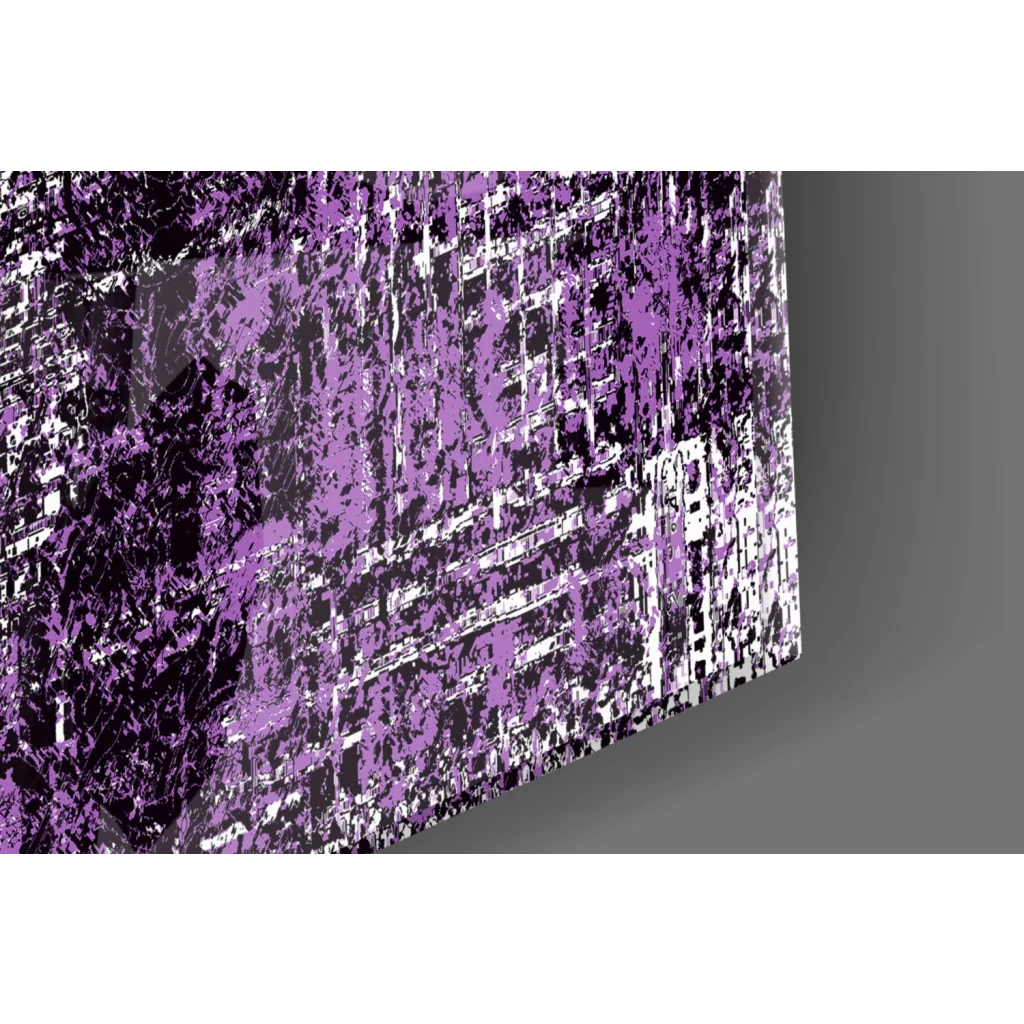Stunning purple and white abstract textured wall art canvas