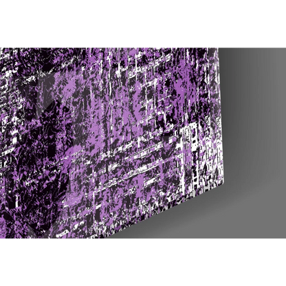 Stunning purple and white abstract textured wall art canvas