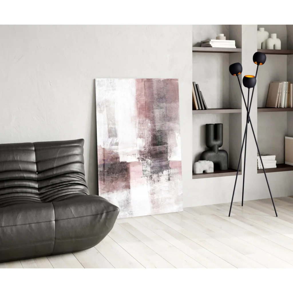 Modern black leather sofa with ribbed upholstery and minimalist design for home decor