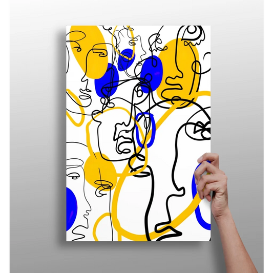 Bold Geometric Faces Insigne Aluminum Print | Insigneart USA | vintageantiquesgifts.com