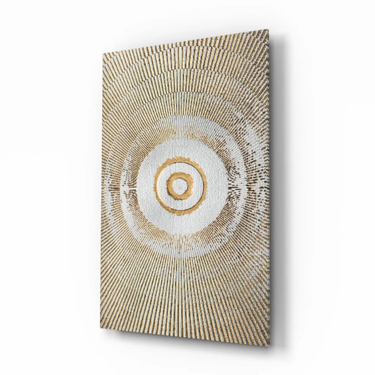 Radiant Golden Circles Abstract Wall Art Canvas | Insigneart USA | vintageantiquesgifts.com