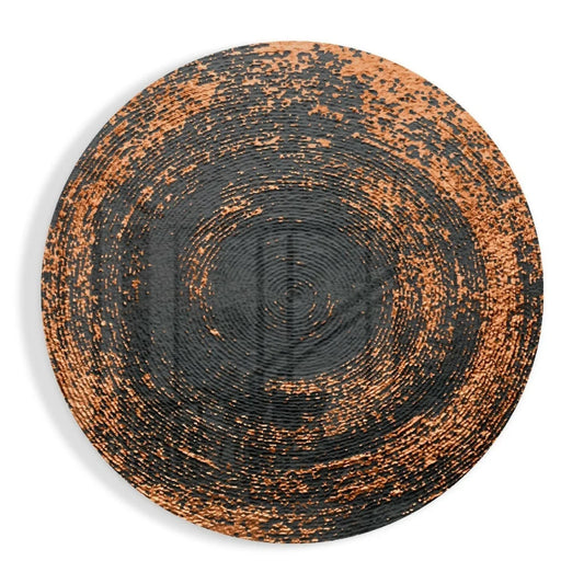 Stunning Tempered Glass Art with Copper and Black Rings | Insigneart USA | vintageantiquesgifts.com