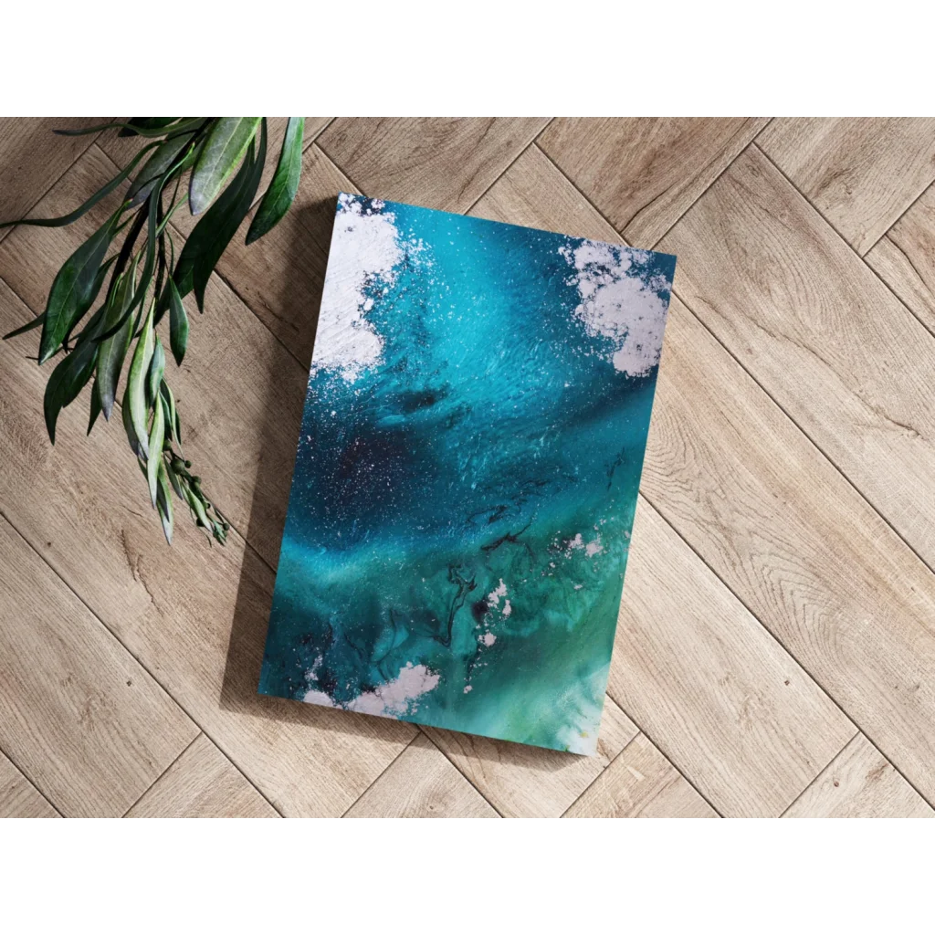 Stunning Turquoise Ocean Swirl Insigne Aluminum Prints | Modern Wall Art Decor | vintageantiquesgifts.com