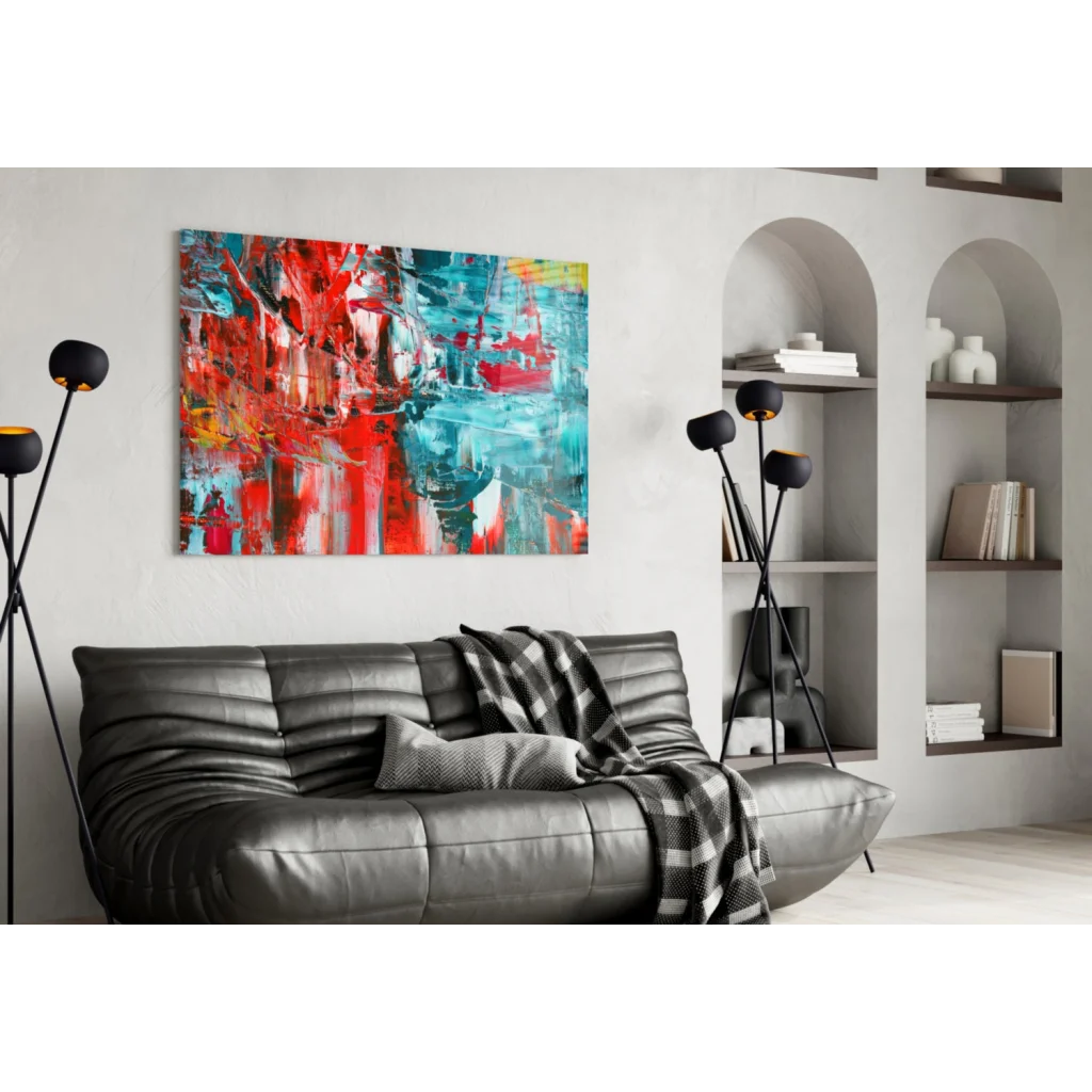 Stunning Tempered Glass Wall Art with Abstract Reflections | Contemporary Home Wall Art | vintageantiquesgifts.com