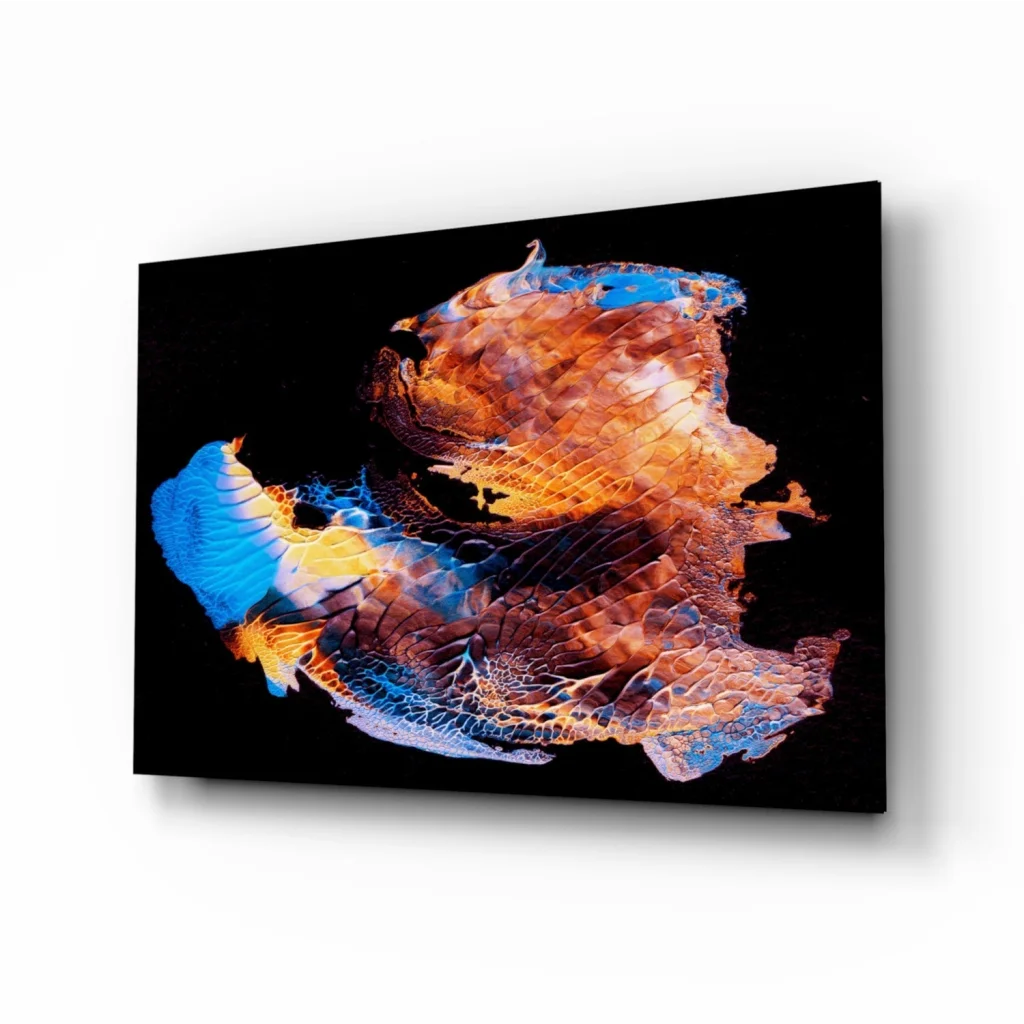 Swirling Fire and Ice Abstract Canvas Wall Art | Insigneart USA | vintageantiquesgifts.com
