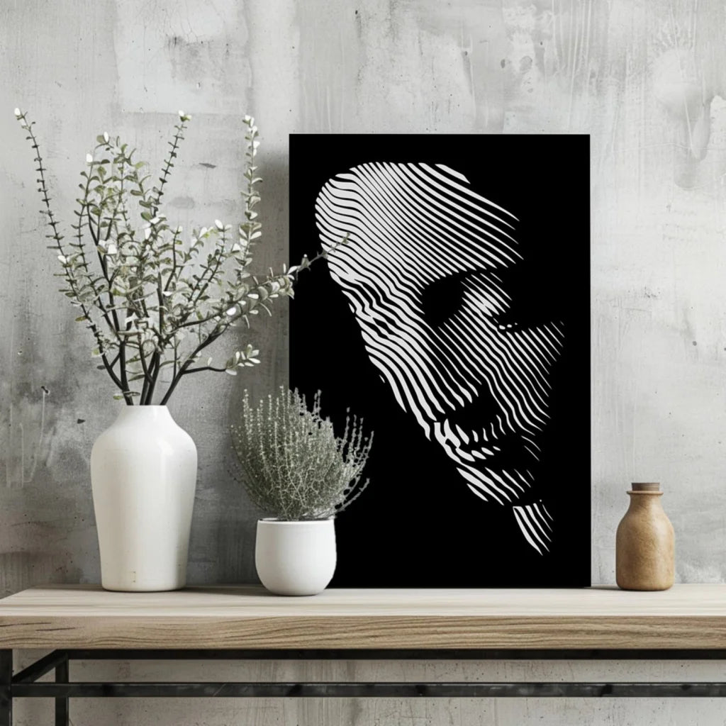 Insigne Aluminum Prints Transform Your Space with Bold Face Art | Glass Wall Art Print | vintageantiquesgifts.com