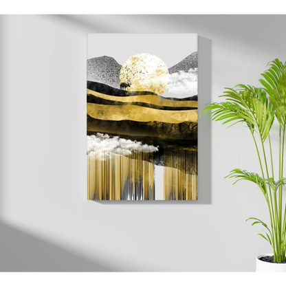 Golden Sun Abstract Landscape on Insigne Aluminum Prints