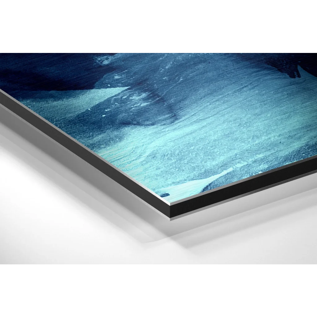 Abstract Waves Brushed Aluminium Dibond Wall Art