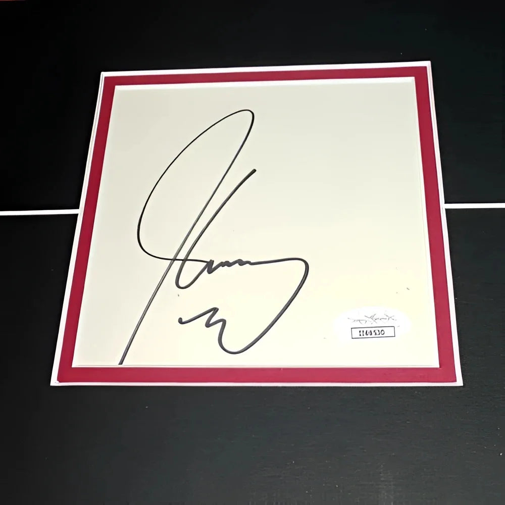 Ace Ventura 11x17 deluxe framed poster with white card, red border, black signature