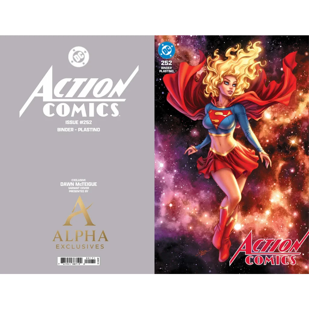 Superman flying through space in Action Comics 252 by Dawn McTeigue