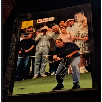 Adam Sandler autographed 8x10 golf photo with crowd, COA included