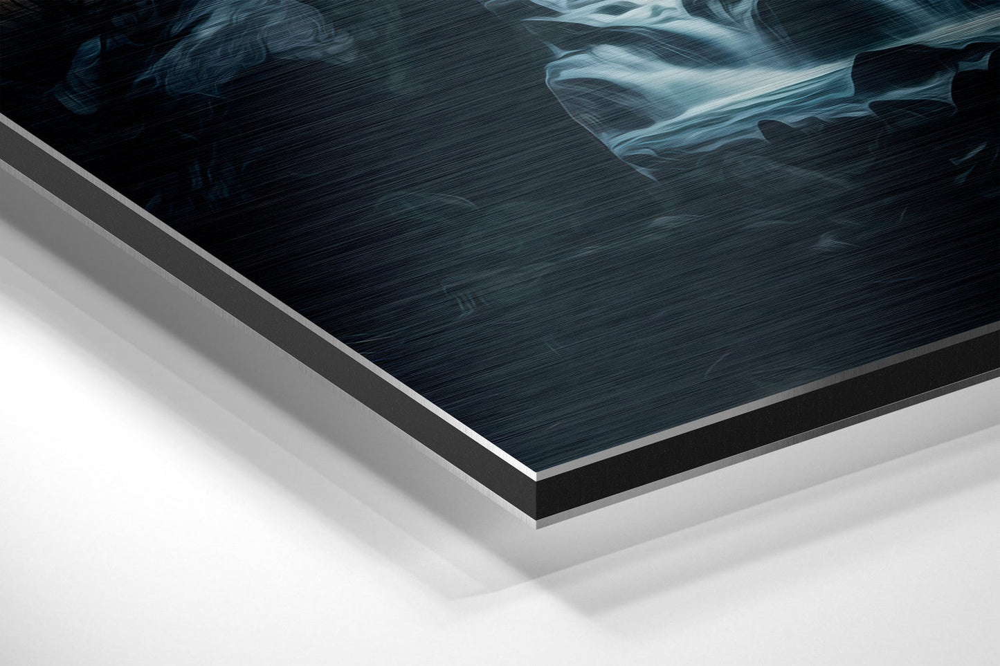 Moonlit Pine Gorge Rushing River Brushed Aluminum Dibond Wall Art