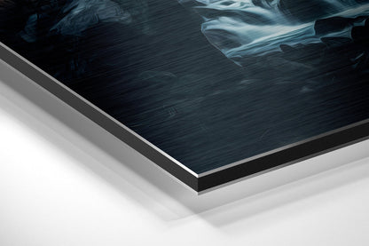 Moonlit Pine Gorge Rushing River Brushed Aluminum Dibond Wall Art