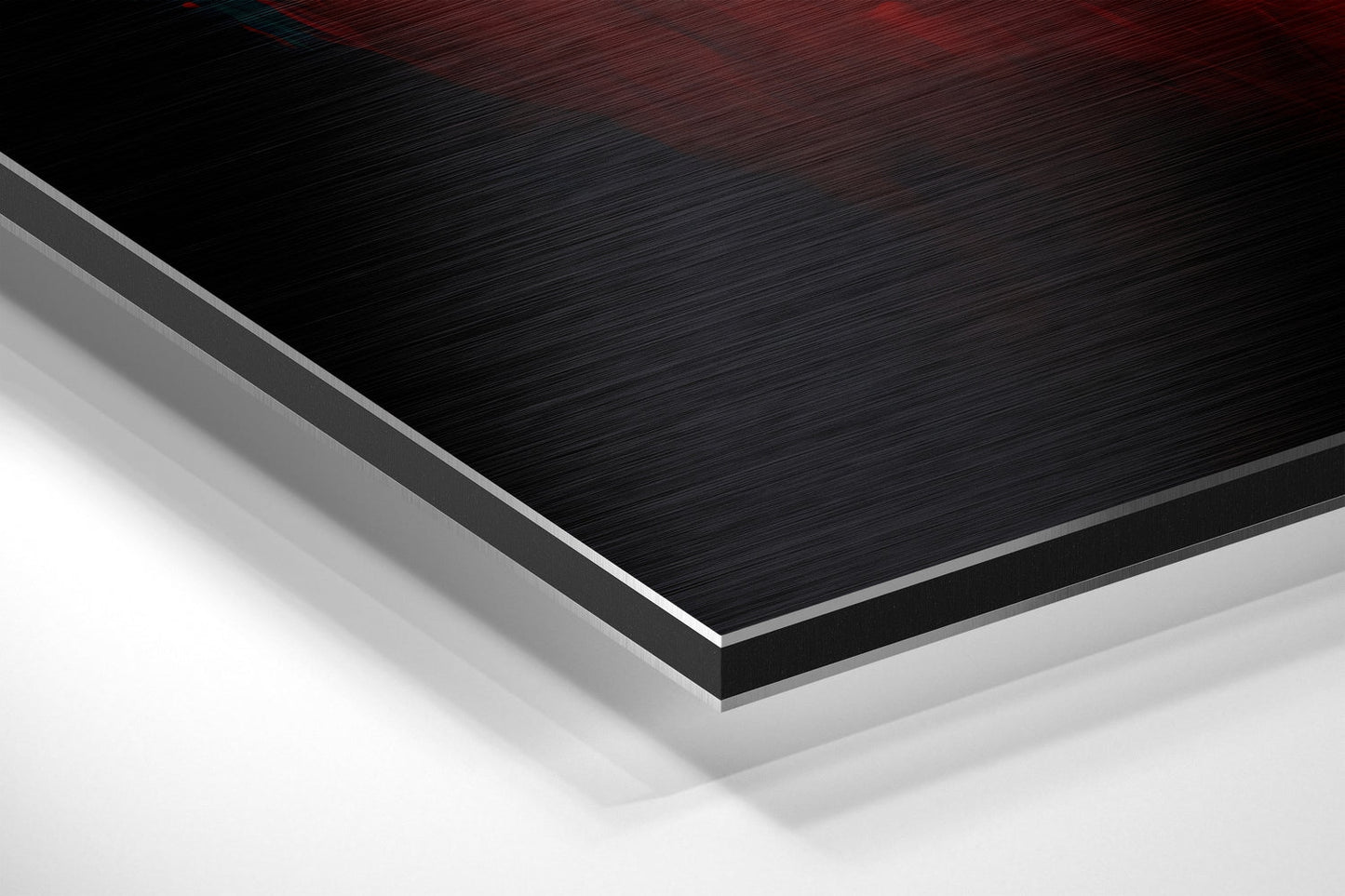 Fiery Ember Lion Profile Brushed Aluminum Dibond Wall Art