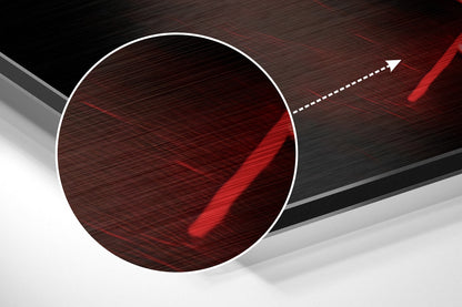 Red Rim Light Fierce Boxer Stare Brushed Aluminum Dibond Wall Art