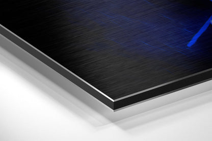 Sapphire Rim Light Boxer Stare Brushed Aluminum Dibond Wall Art