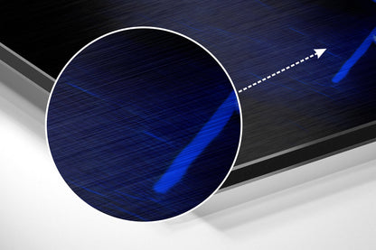 Sapphire Rim Light Boxer Stare Brushed Aluminum Dibond Wall Art
