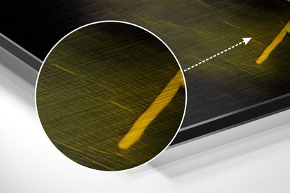 Amber Rim Light Boxer Stare Brushed Aluminum Dibond Wall Art